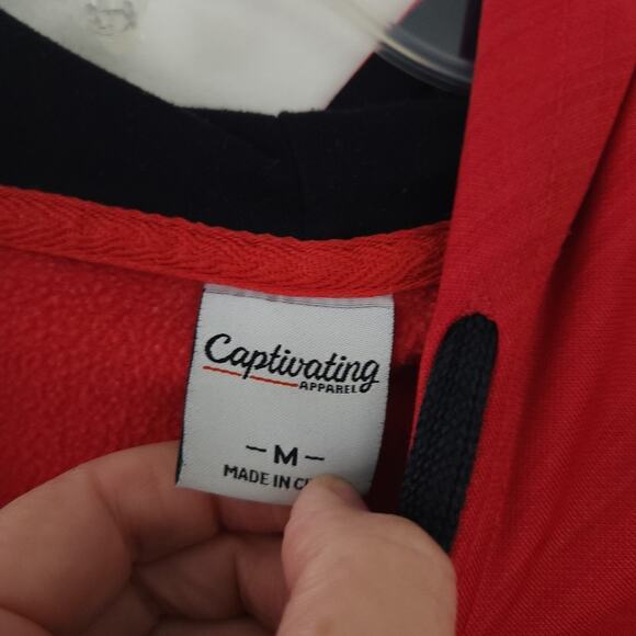 University of Louisville Hooded Sweatshirt Medium Men Red Cardinals - Picture 3 of 4